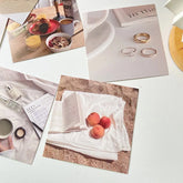 Collage mural minimaliste de routine matinale